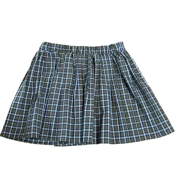 Wild Fable Pleated A-line Plaid Mini Skirt Juniors Size M School Girl Fashion - Picture 3 of 9